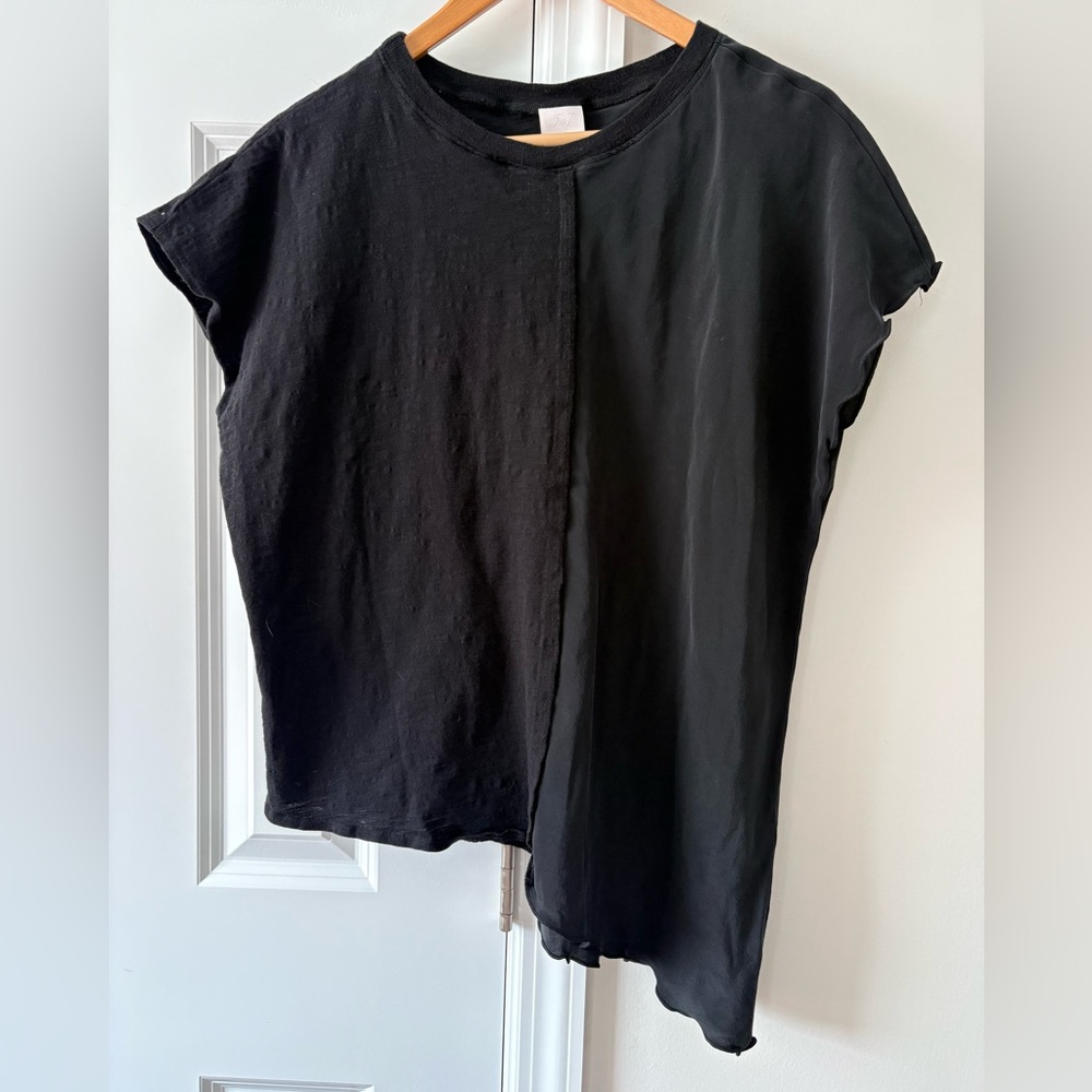 cinq a sept Silk Cotton Asymmetrical Top